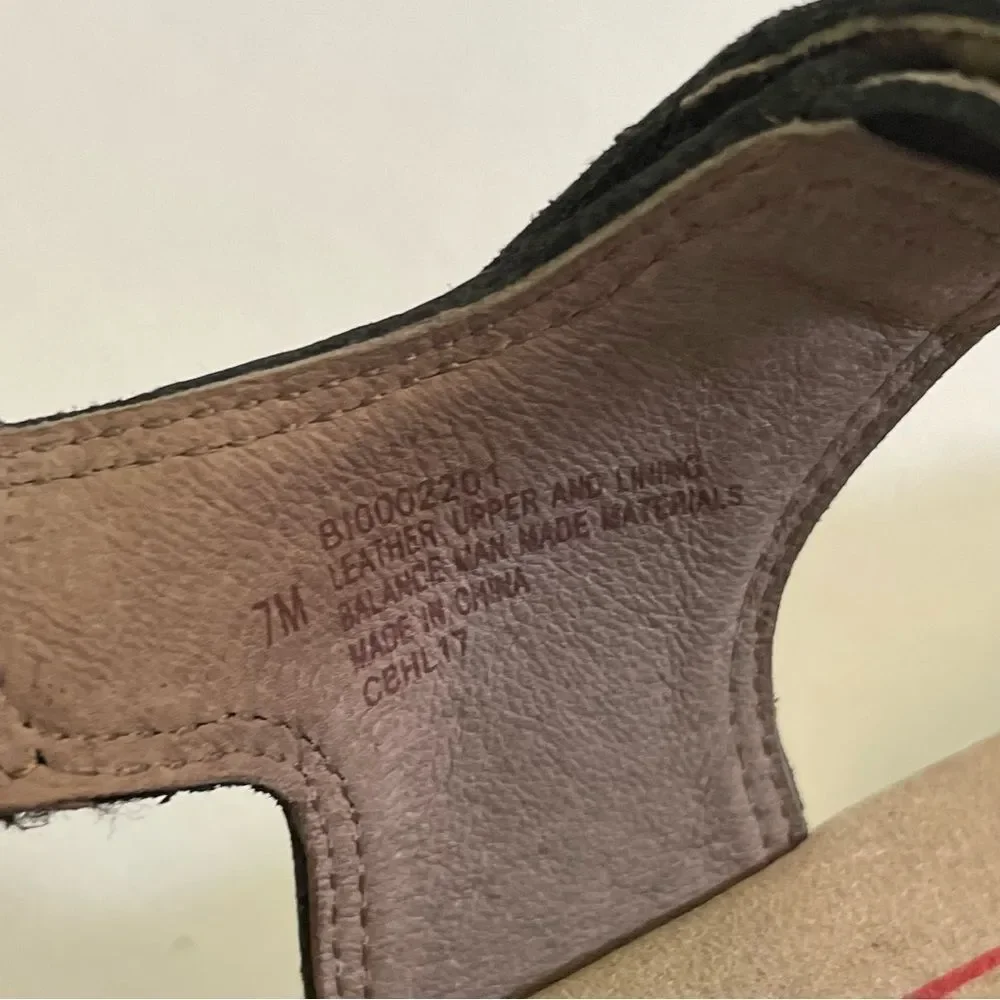 Biónica Nova black woven Nubuck leather Wedge sandals‎
